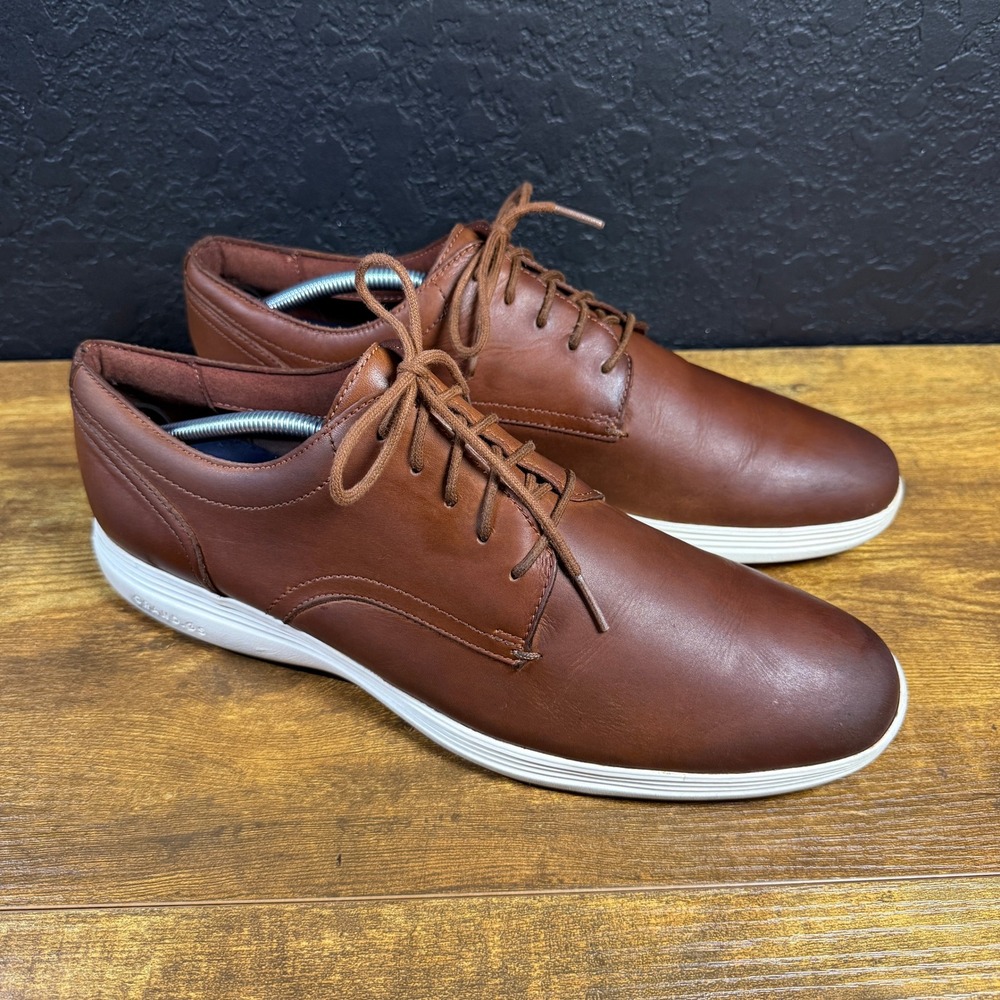 Cole Haan Grand Tour  C29412 Brown Leather Oxford Sneakers Mens 11.5M